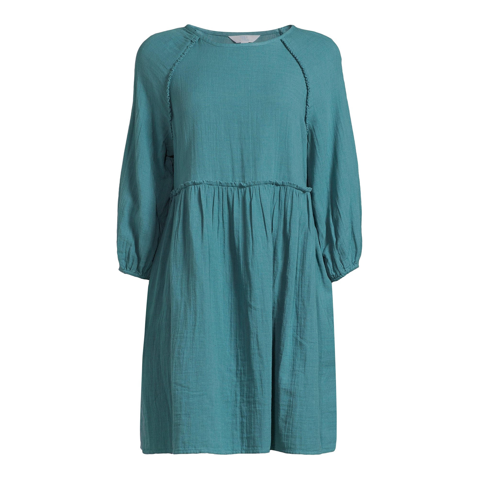 Time and Tru Women’s Babydoll Mini Dress, Sizes XS-XXXL | Walmart (US)