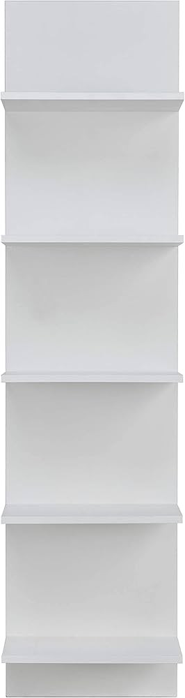 Danya B. Decorative Wall Mount Vertical Shelving Unit – Modern Column Shelves (White) | Amazon (US)
