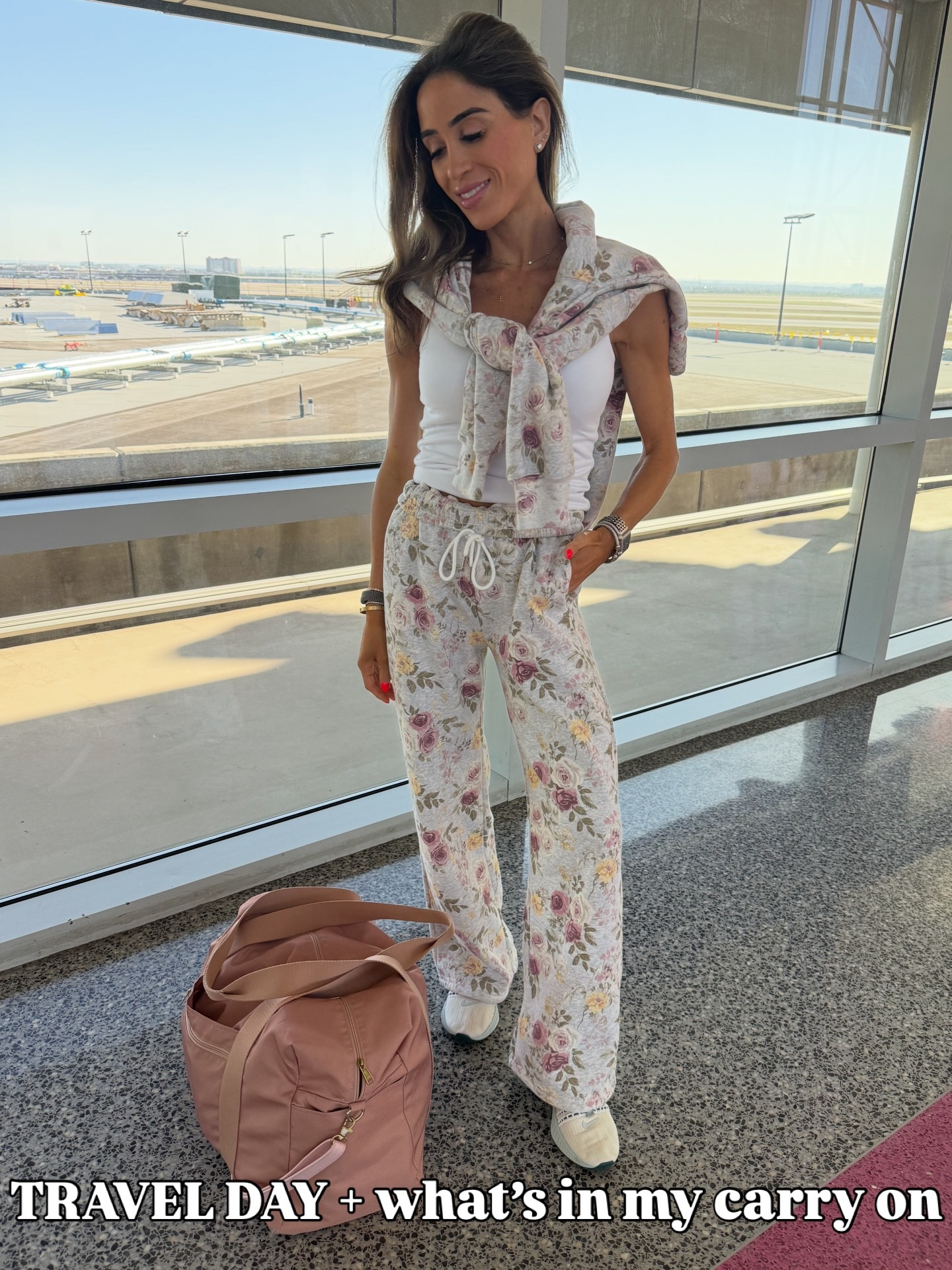 ✈️ what I wore on the plane + must haves in my carry on bag (most of them are wellness related) love the print of this set and it’s incredibly soft. Also comes in solid colors! Wearing smallest size and I’m 5’1 for reference 

#travele essentials #travelmusthaves #packinghacks #carryonessentials 

travel essentials, travel must haves, vacation packing list, packing hacks, carry on essentials, travel organization, airport essentials, travel accessories, Amazon travel finds, travel size products, packing tips, travel outfit, floral matching set

#LTKSaleAlert #LTKPetite #LTKTravel