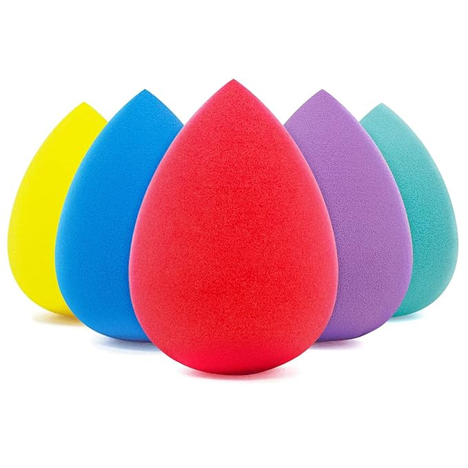 BEAKEY 5 Pcs Makeup Sponge Set, Foundation Blending Beauty Sponge, Flawless for Liquid, Cream, an... | Amazon (US)