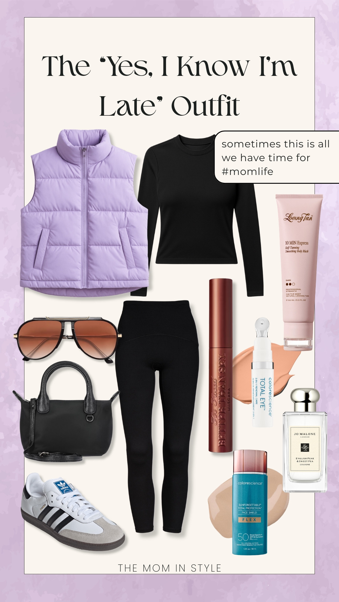 My outfit when I’m running late and need an easy and comfy outfit, simple makeup routine, looks for less, mom outfit, themominstyle

#LTKootd #LTKmomlife #LTKSeasonal