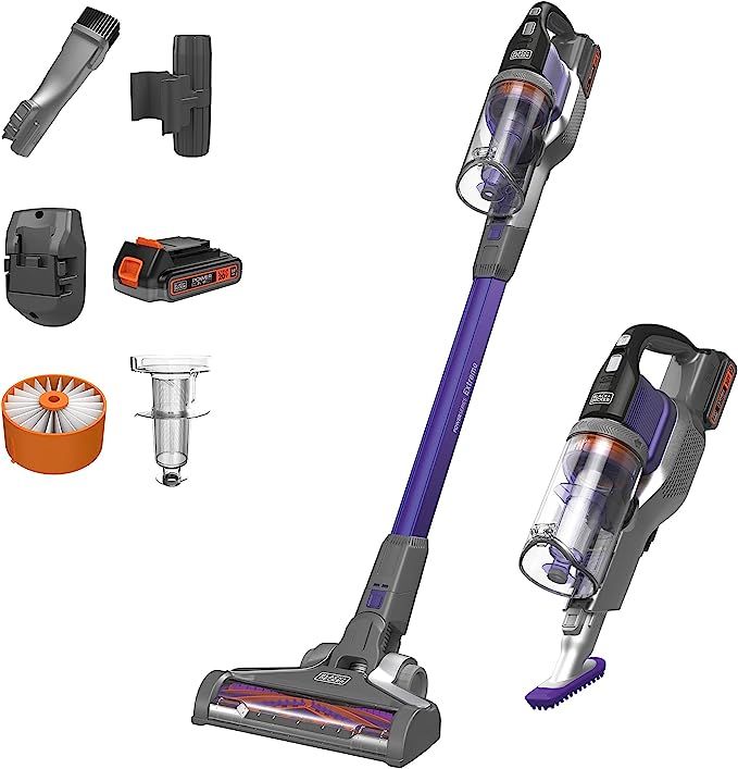 BLACK+DECKER Powerseries Extreme Cordless Stick Vacuum Cleaner for Pets, Purple (BSV2020P) | Amazon (US)