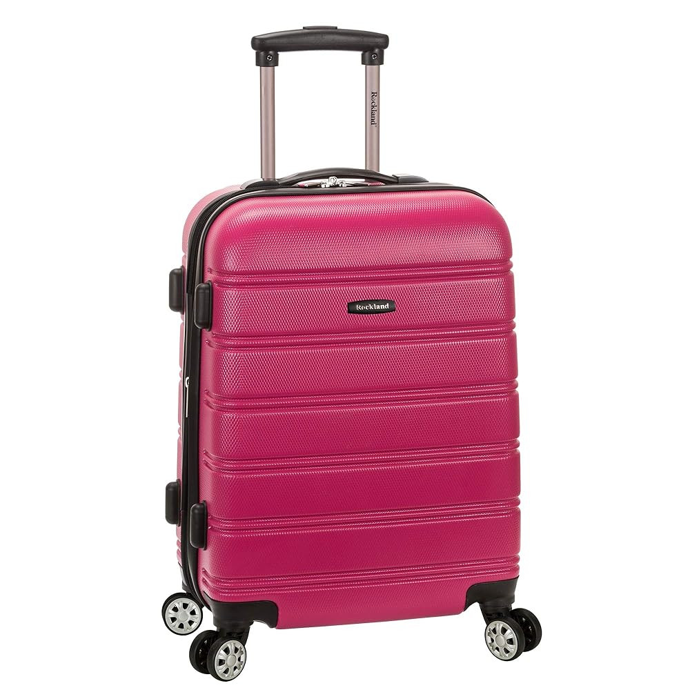 Rockland Melbourne Hardside Expandable Spinner Wheel Luggage, Magenta, Carry-On 20-Inch | Amazon (US)