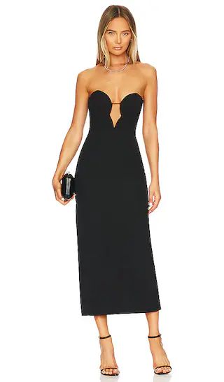 Eleni Midi Dress | Black Midi Dress Black Wedding Guest Dress Midi Wedding Guest Dress Midi Dresses | Revolve Clothing (Global)