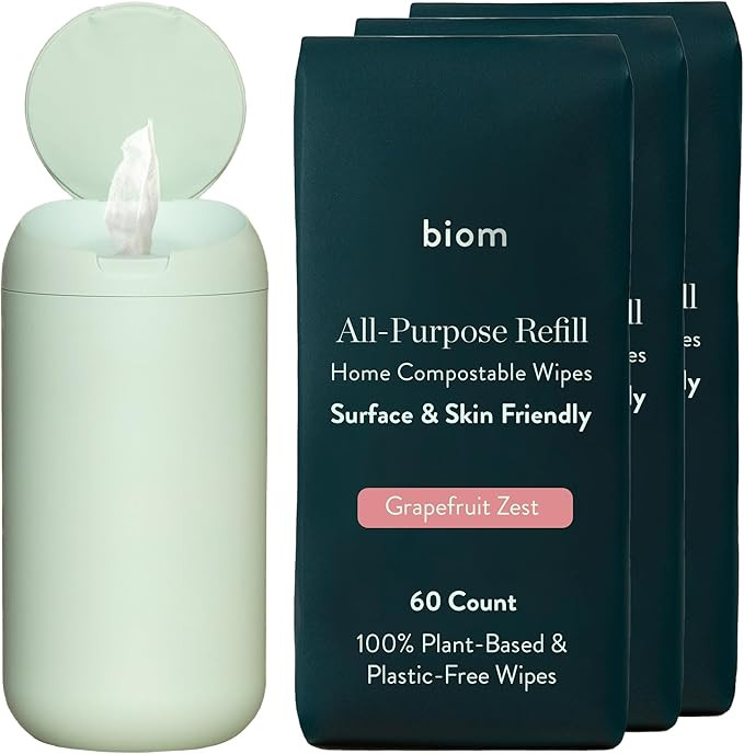 Dispenser + All-Purpose Wipes Starter Kit - Everything Cleaning Wipes | Biodegradable Plant-Based... | Amazon (US)