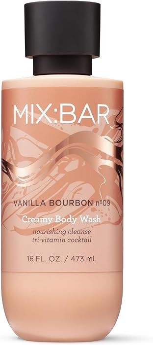 MIX:BAR Vanilla Bourbon Creamy Body Wash for Women, Hydrating & Moisturizing with Niacinamide, Pa... | Amazon (US)