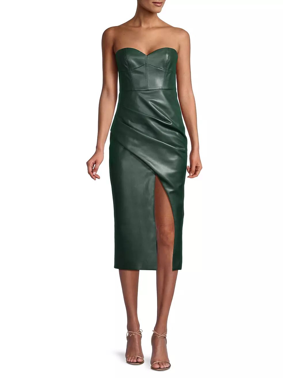 Kai Vegan Leather Midi-Dress | Saks Fifth Avenue