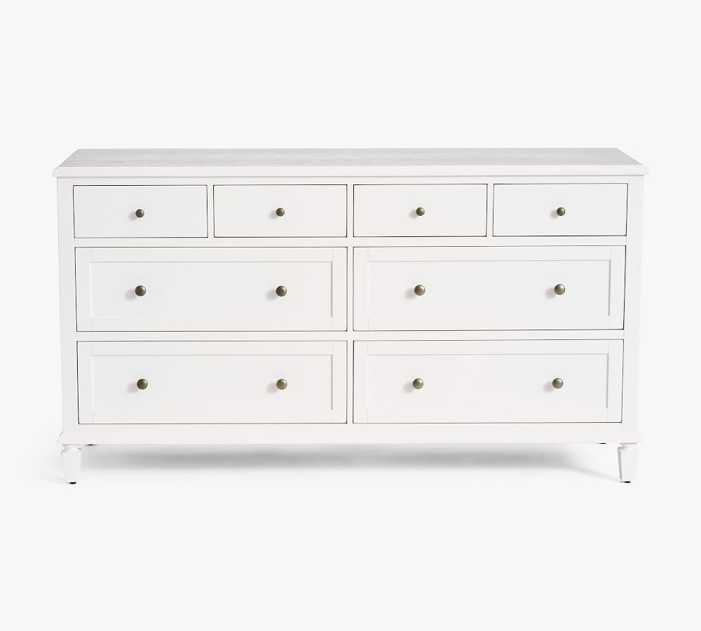 Sausalito Wood 8-Drawer Wide Dresser, Montauk White | Pottery Barn (US)