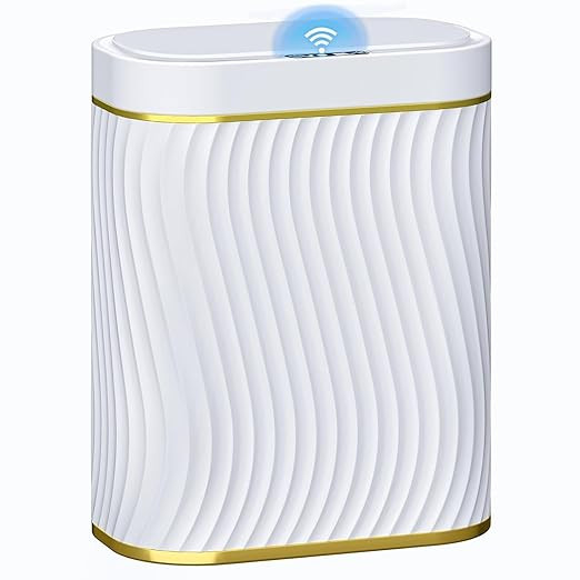 Bathroom Small Trash Can with Automatic Touchless Lid, 2.6 Gallon Smart Garbage Can Narrow Waterp... | Amazon (CA)