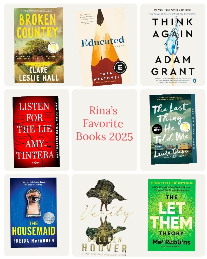From suspenseful thrillers to feel good self improvement books- these are my favorite from 2025! 

#LTKFindsUnder50 #LTKTravel #LTKHome