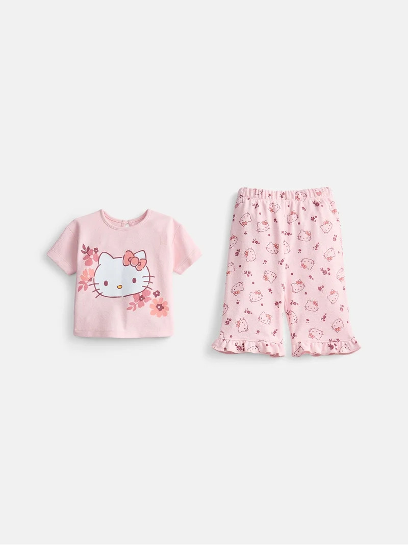 Hello Kitty Baby Girls Graphic Tee and Pants Set, 2-Piece, Sizes 0M-24M | Walmart (US)