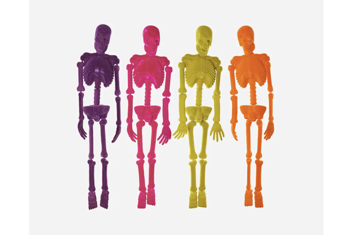 66" Flocked Skeleton | Lucy's Market