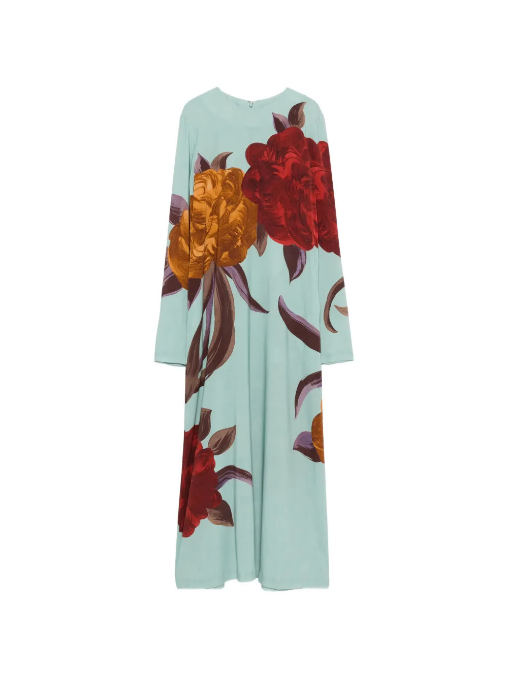 La DoubleJ Sablé Peony Placée floral-print maxi dress - Blue | Farfetch Global