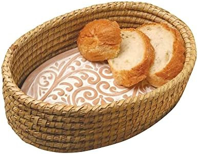 Bread Warmer Basket with Stone - Bread Baskets for Serving Tortilla, Sourdough Maker, House Warmi... | Amazon (US)