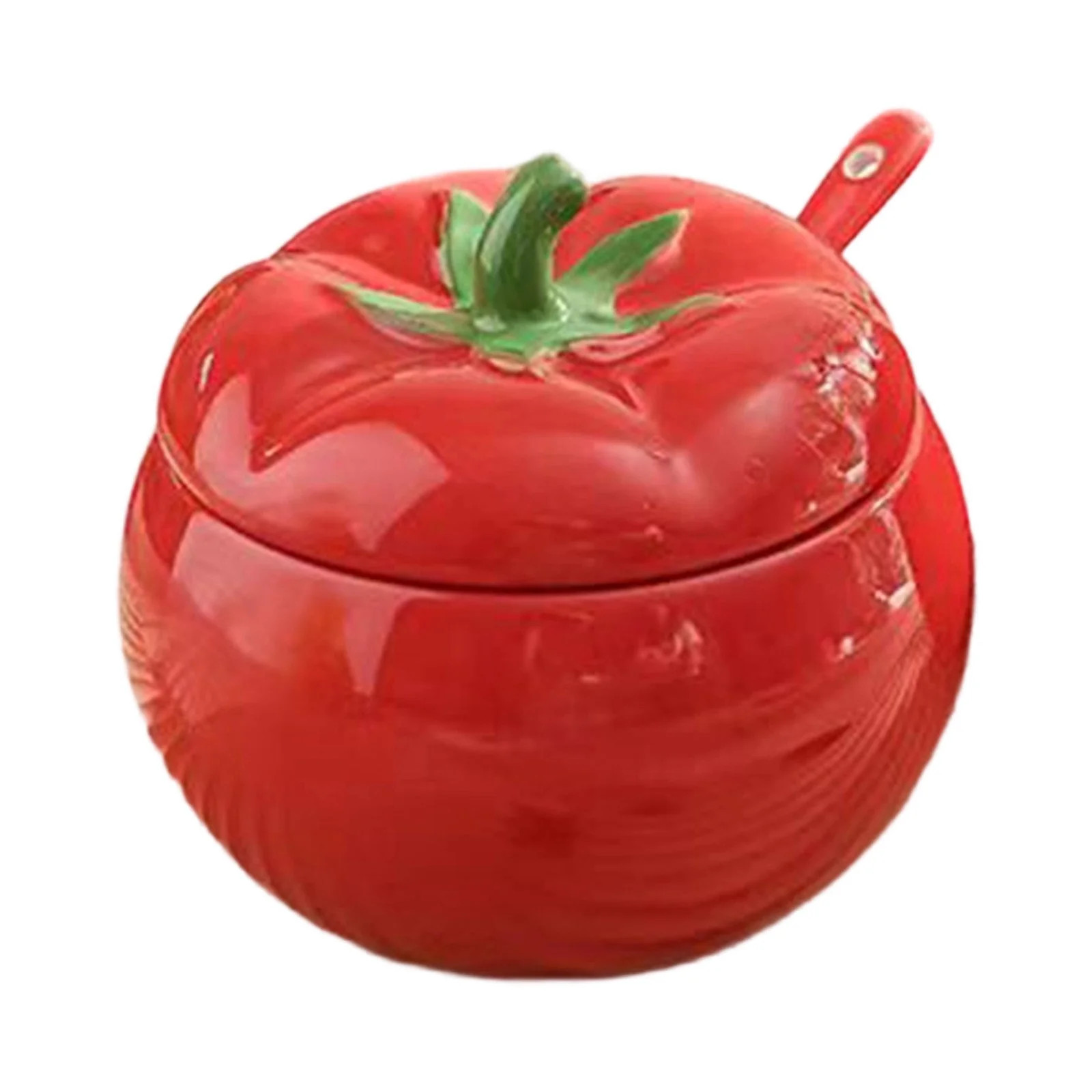 Ceramic Tomato Storage Jar with Lid - Cute Red Tomato Shaped Sealed Container for Sugar, Candy, S... | Walmart (US)
