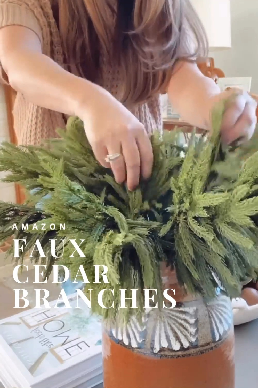 These faux cedar branches get my stamp of approval! 👍🏻

#holidaydecor #christmasdecor #winterdecor 

#LTKWatchNow #LTKFindsUnder50 #LTKHoliday
