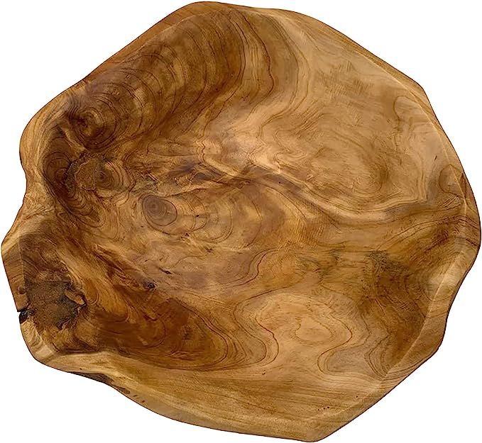 Creative Wood Bowl Root Carved Bowl Handmade Natural Real Wood Candy Serving Bowl 10"-12" | Amazon (US)
