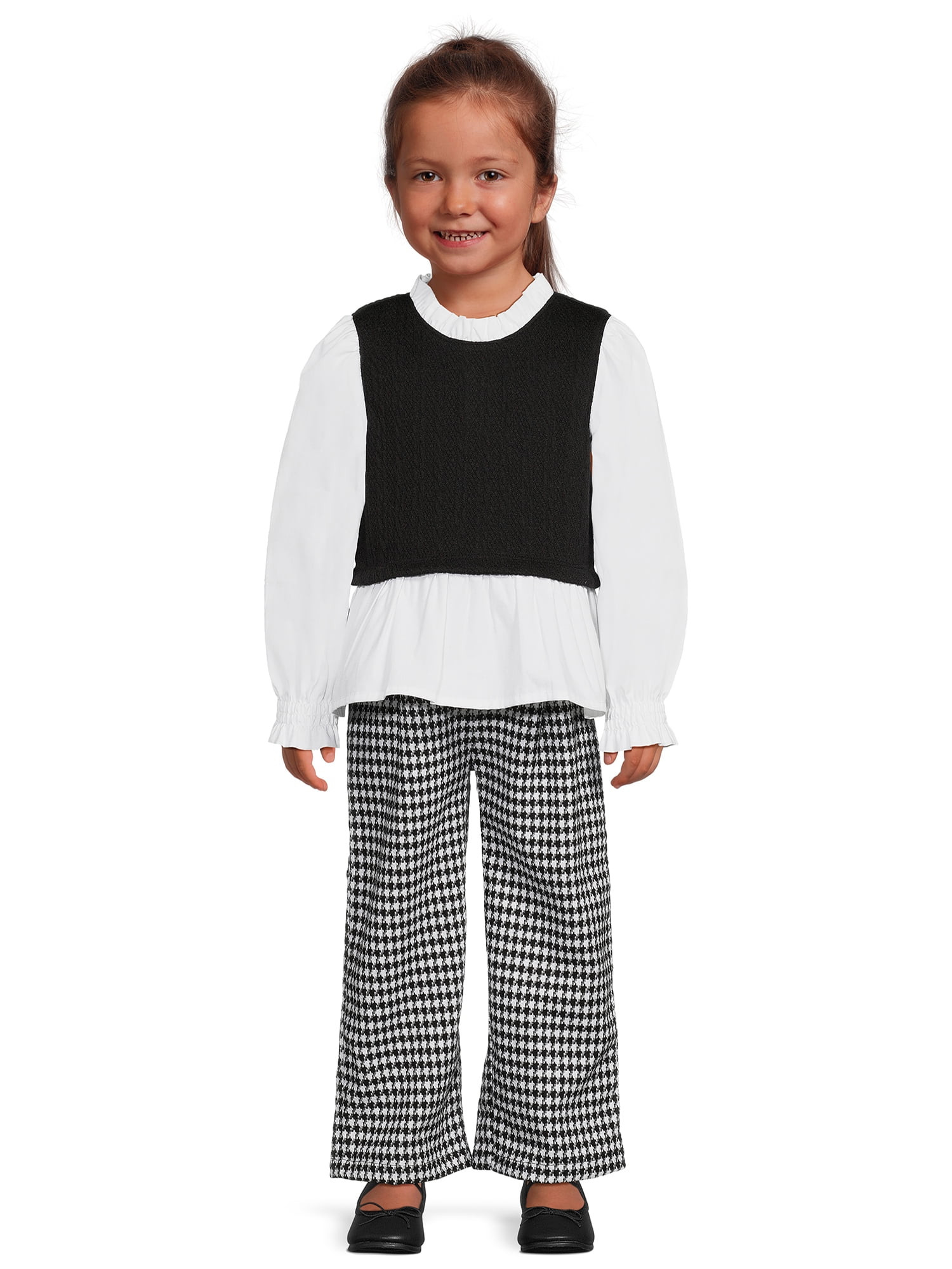 Wonder Nation Toddler Girls’ Holiday Vest and Pant Set, 2-Piece, Sizes 12M - 5T | Walmart (US)