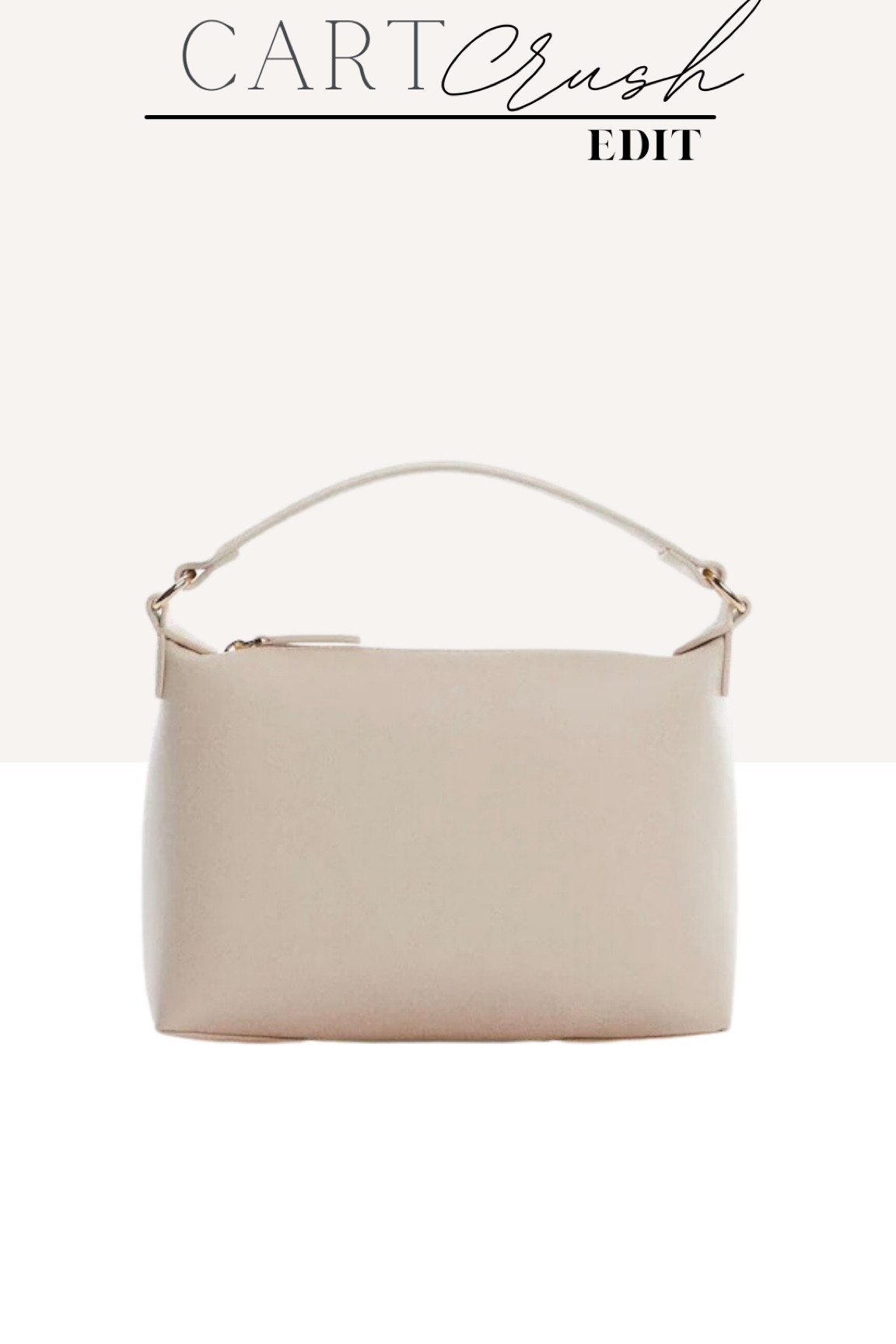 Mango beige leather crossbody bag, top handle purse, gold hardware handbag, convertible bag, summer accessories, cart crush edit

#LTKunder100 #LTKU #LTKitbag