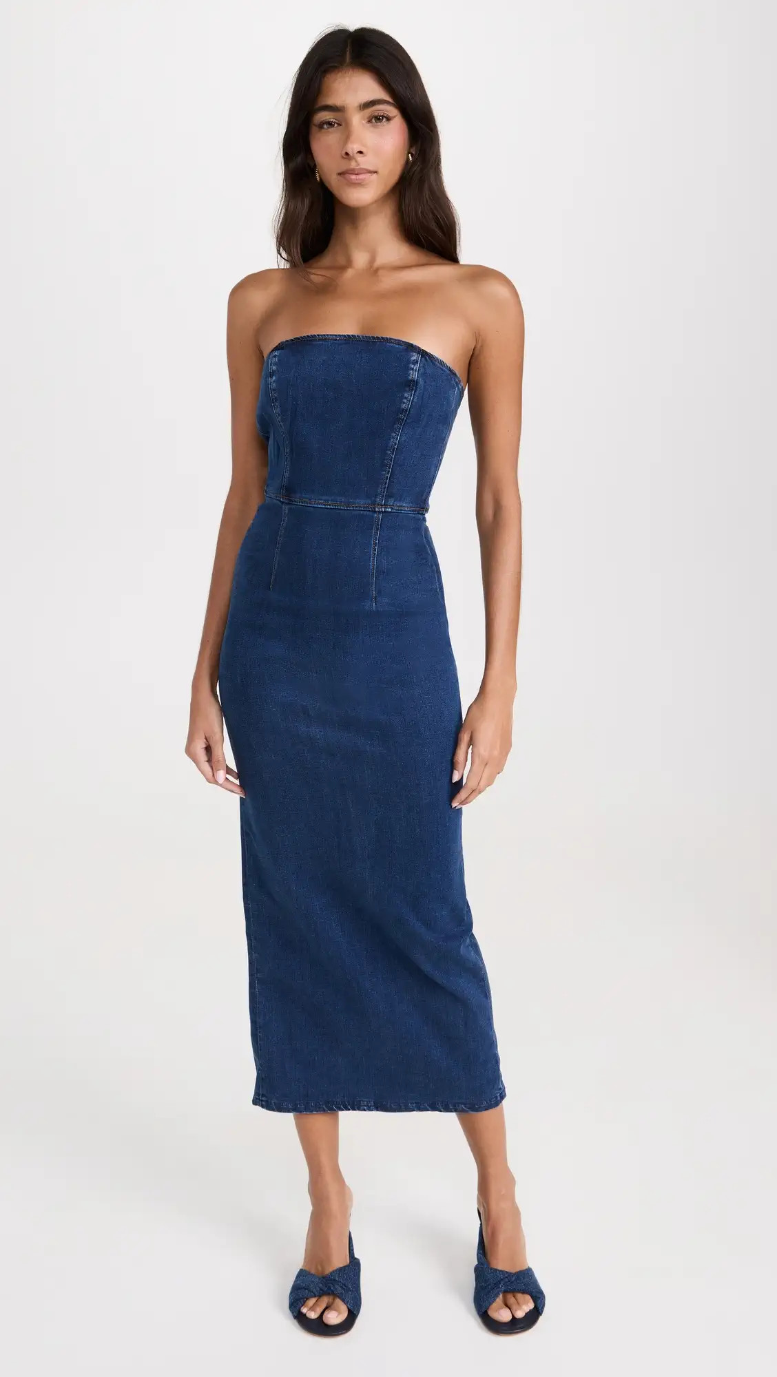 Reformation Eugenia Denim Midi Dress | Shopbop | Shopbop