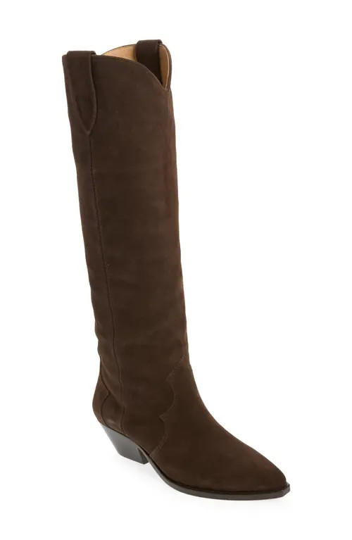 Isabel Marant Denvee Tall Western Boot in 50Cl Chocolate at Nordstrom, Size 42 | Nordstrom