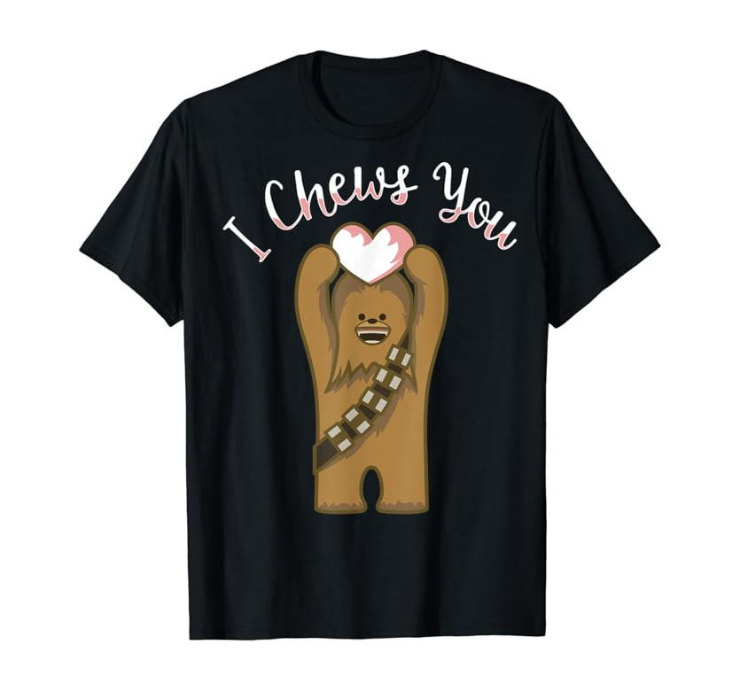 Star Wars Valentines I Chews You Chewbacca Graphic T-Shirt | Amazon (US)