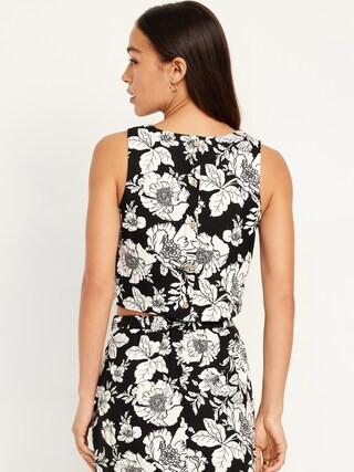 Sleeveless Linen-Blend Top | Old Navy (CA)