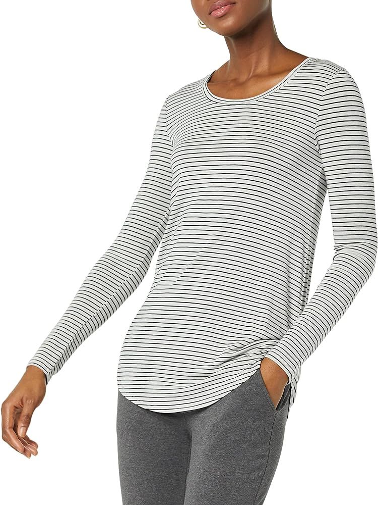 Amazon Essentials Women's Jersey Relaxed-Fit Long-Sleeve Scoopneck Swing Tunic (Previously Daily ... | Amazon (US)