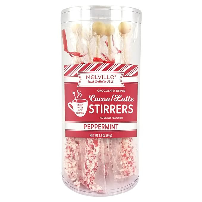 Melville Candy Gourmet Chocolate Stirrers - Naturally Flavored Hot Cocoa Stirrers for Beverages -... | Amazon (US)