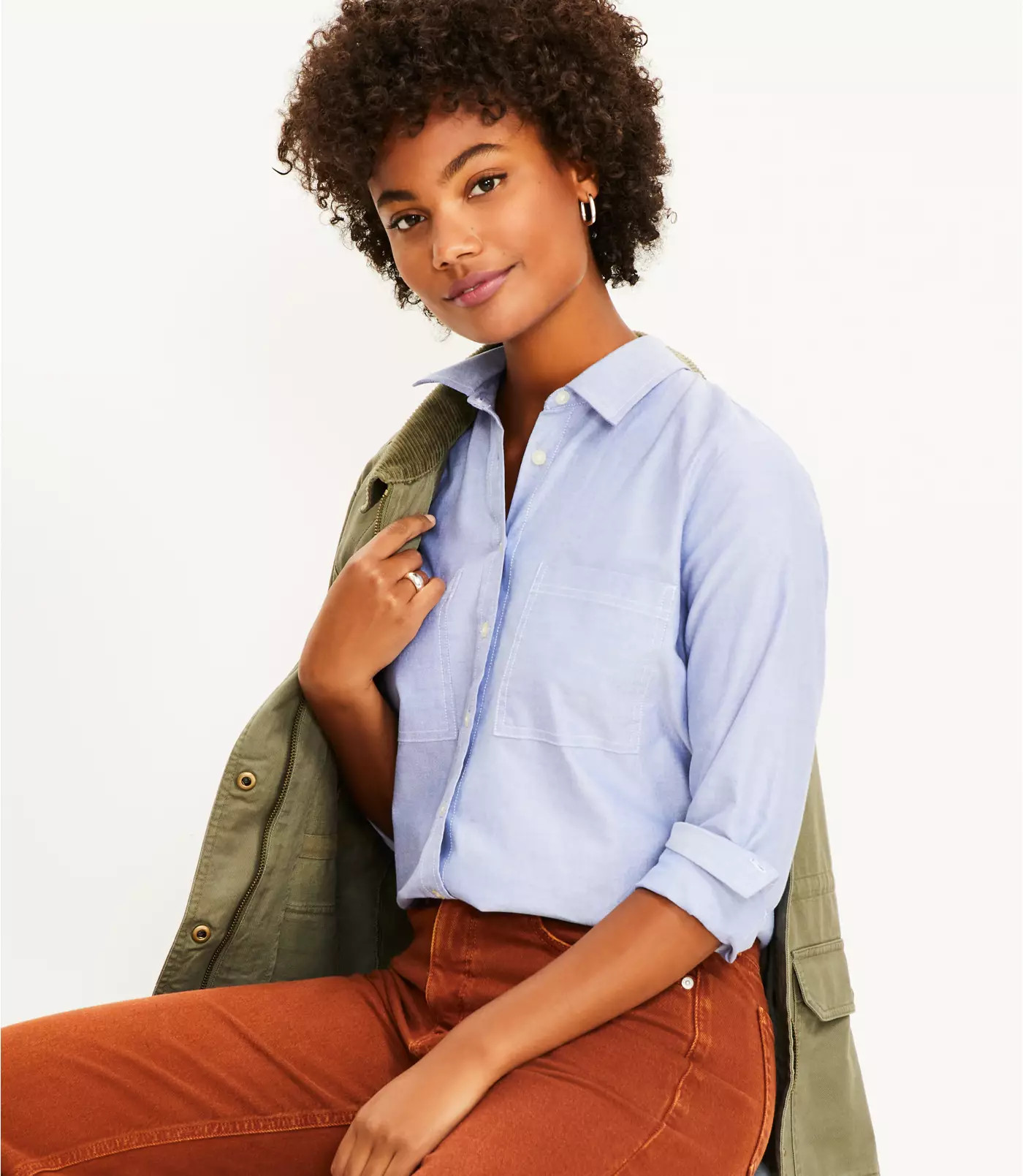 Pocket Tunic Shirt | LOFT