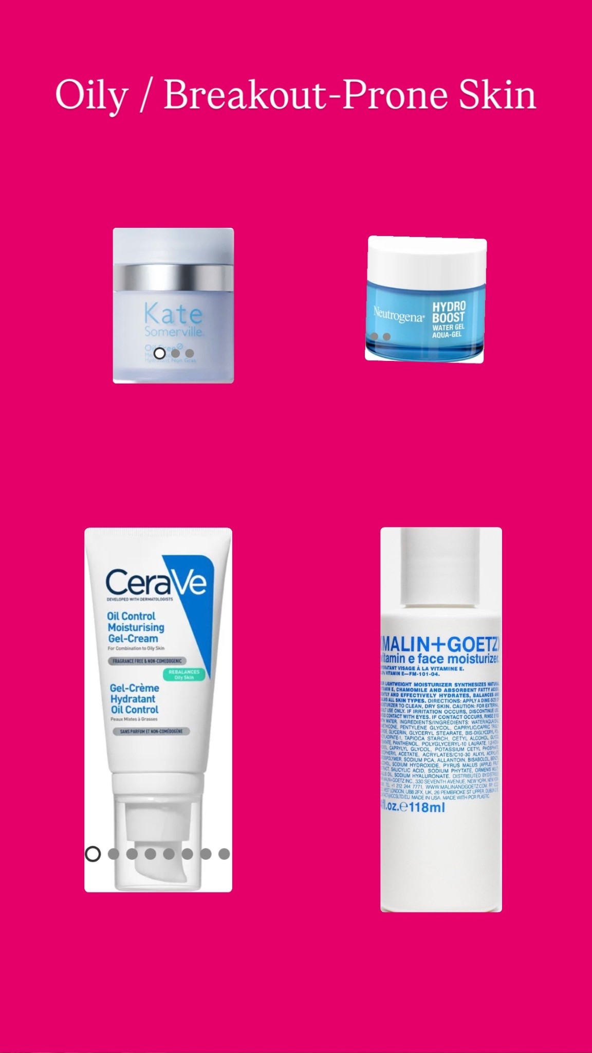 Moisturisers for oily/ breakout prone skin 

#LTKbeauty #LTKuk #LTKspring