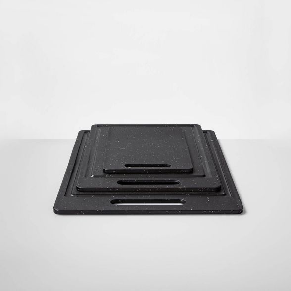 3pc Polygranite Cutting Mat Set Black - Made By Design&#8482; | Target