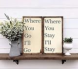 Where You Go I'll Go Where You Stay I'll Stay Sign Bible Verse Sign Ruth 1:16 | Amazon (US)