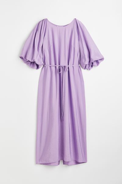 Balloon-sleeved Tie-belt Dress | H&M (US + CA)