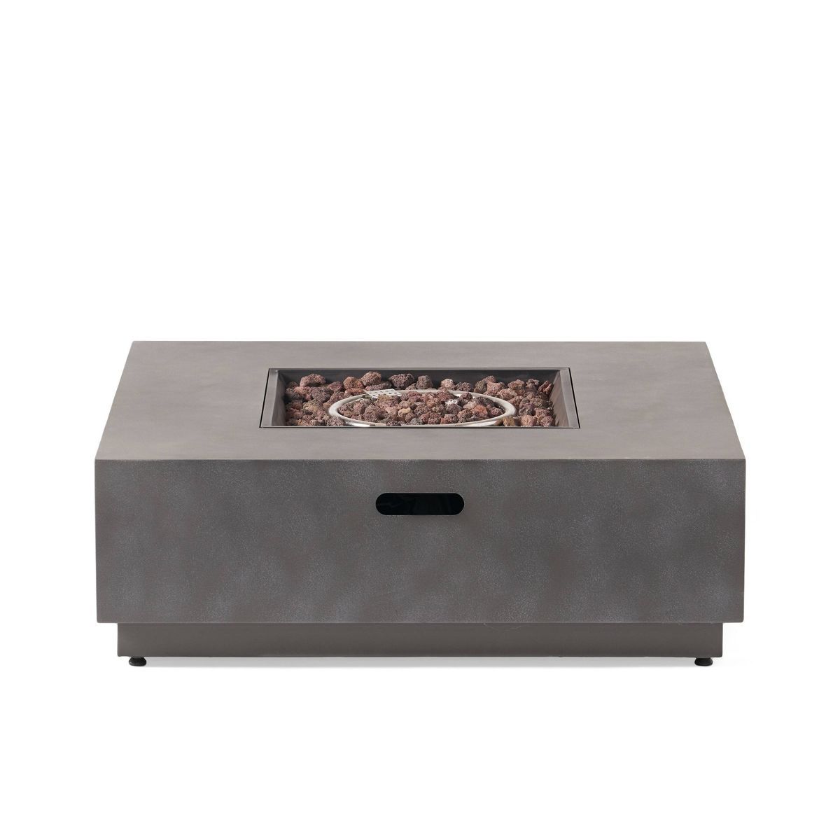 Wellington Outdoor 50000 BTU Square Fire Pit with Concrete Finish - Christopher Knight Home | Target