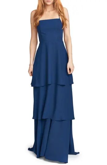 Women's Show Me Your Mumu Calypso Strappy Tiered Maxi Dress, Size XX-Small - Blue | Nordstrom