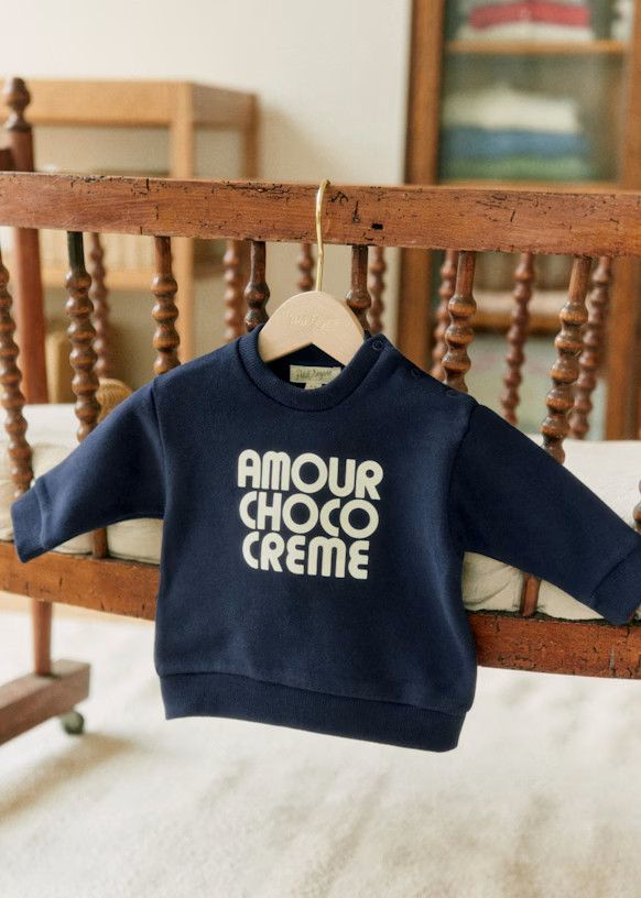 Amour Choco Crème Sweat-Shirt | Sezane Paris - US