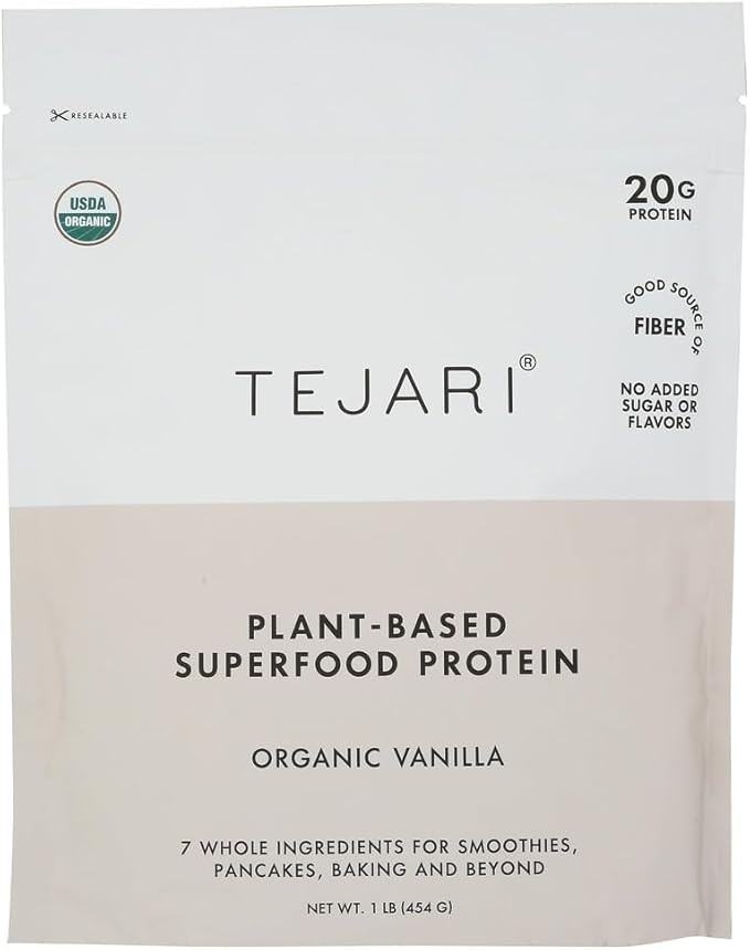 Tejari Organic Vanilla Plant Protein, 16 OZ | Amazon (US)