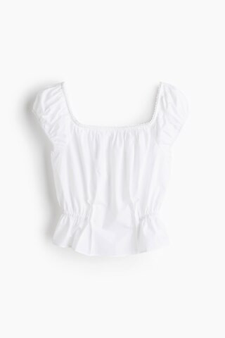 H & M - Short Blouse - White | H&M (US + CA)