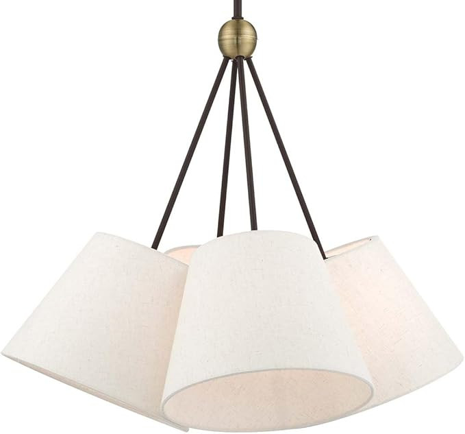 Livex Lighting 41384-07 4 Light Bronze Shaded Chandelier | Amazon (US)