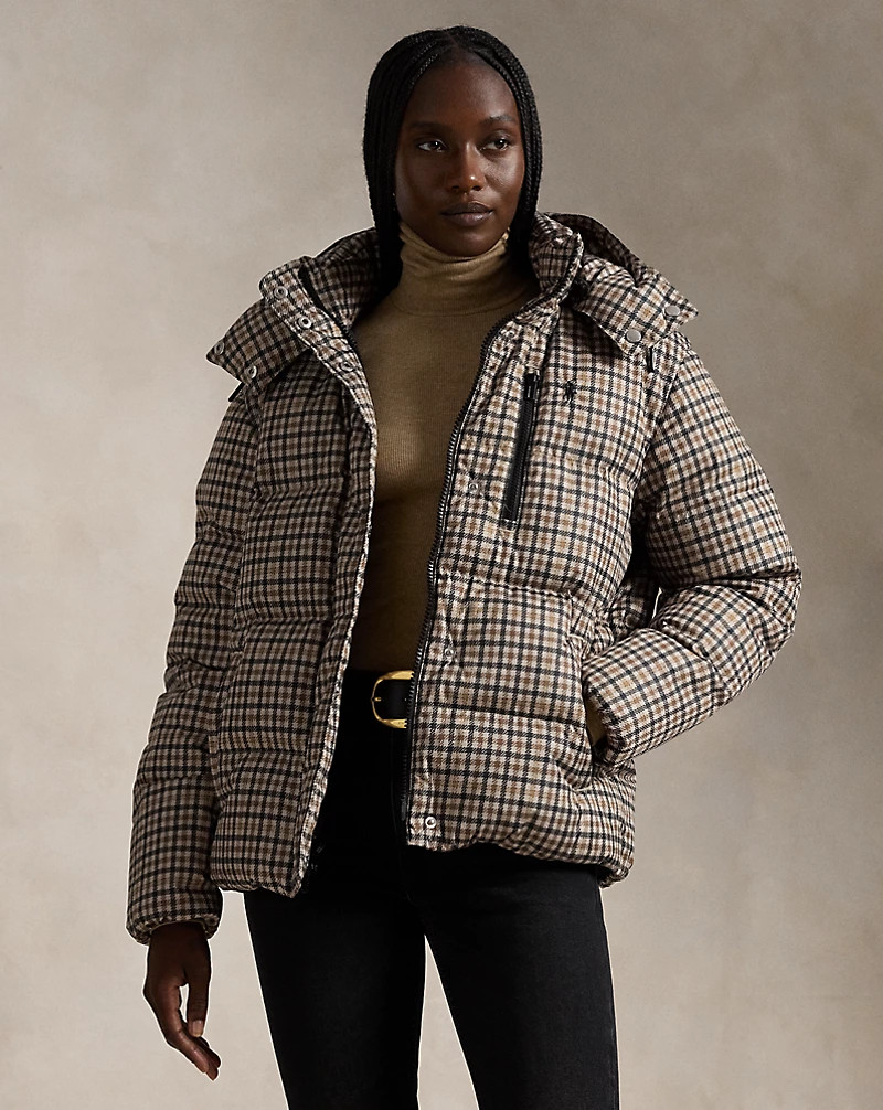 Houndstooth Quilted Down Jacket | Ralph Lauren (UK)