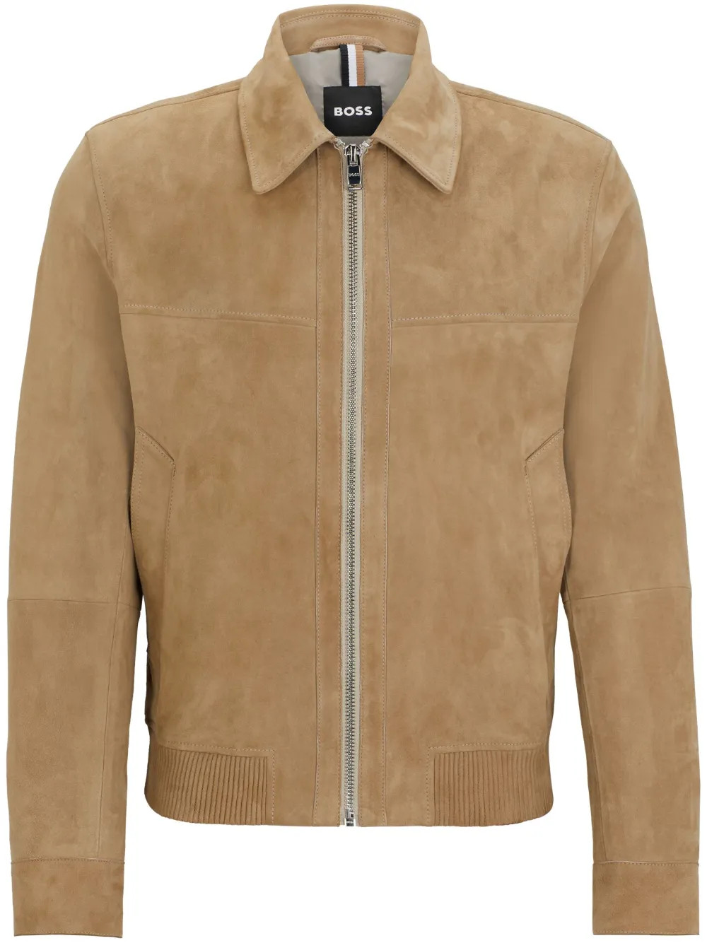 BOSS long-sleeve Suede Shirt Jacket - Farfetch | Farfetch Global