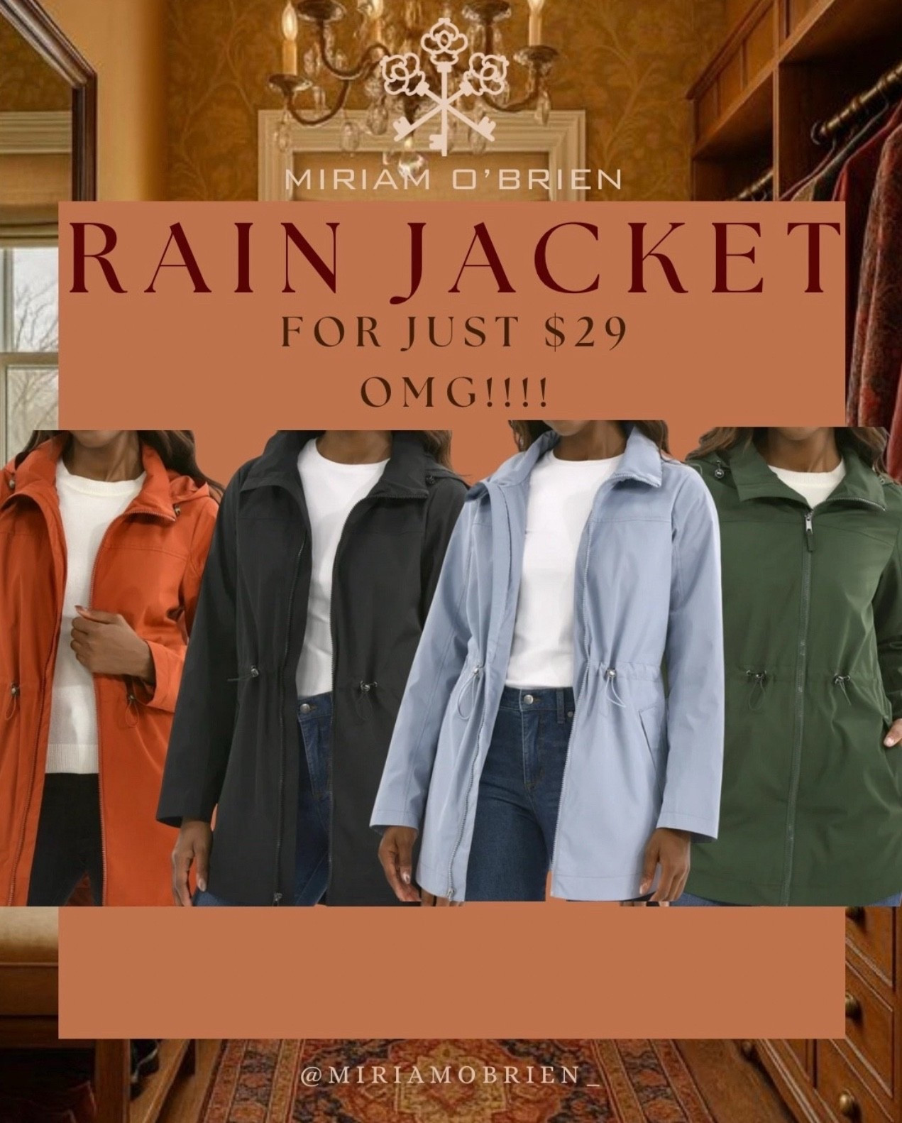 Affordable Rain Jacket! Comes in 4 colors 

Follow me at @miriamobrien_ on IG and TikTok! 

#WalmartRainJacket #WalmartFallFashion #WalmartTrends #WalmartFallArrivals 

#LTKStyleTip #LTKOver40 #LTKSeasonal

#LTKootd #LTKSeasonal #LTKOver40