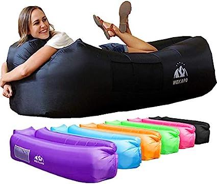 WEKAPO Inflatable Lounger Air Sofa Hammock-Portable,Water Proof& Anti-Air Leaking Design-Ideal Co... | Amazon (US)