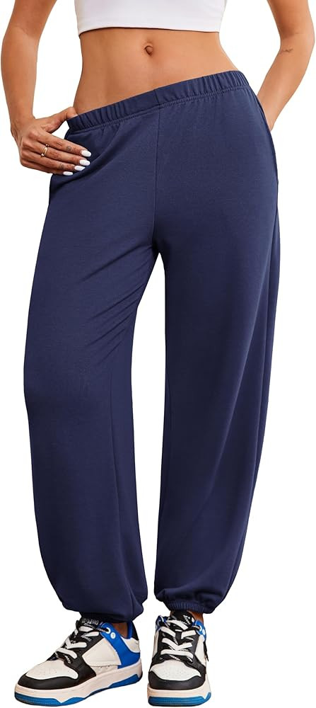 Ekouaer Jogger Pajamas Pants Baggy Lounge Pj Pant Cotton Sleep Bottoms Fall Sweatpants with Pocke... | Amazon (US)