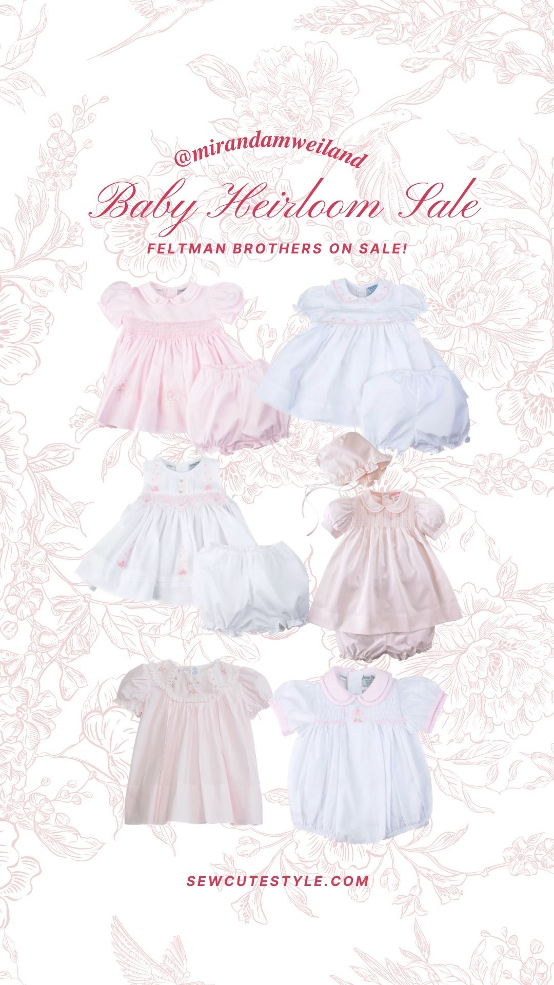 Baby girl heirloom outfits on sale 🤍
Sharing the sweetest heirloom baby girl dresses, classic smocked outfits, and timeless baby girl sets—all marked down. Perfect for newborn photos, church outfits, holidays, special occasions, or everyday keepsake looks. These traditional baby clothes are made to be treasured, passed down, and photographed forever. ✨

Featuring Petit Ami and Feltman Brothers! 

#LTKFindsUnder50 #LTKBaby #LTKSaleAlert