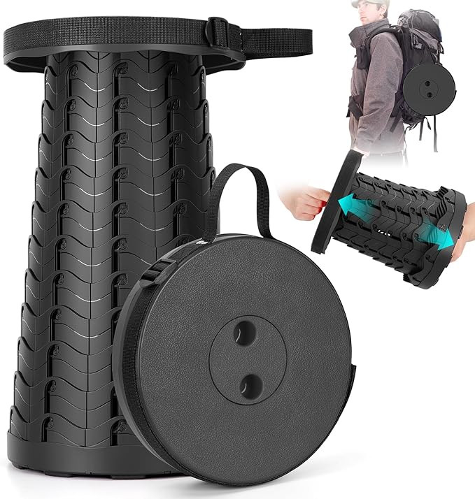 Collapsible Stool, Folding Chair - Upgraded Portable Chair with Load Capacity 400lbs, Portable St... | Amazon (US)