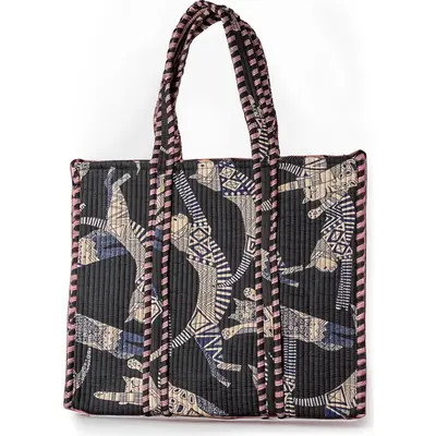 Verve Culture Quilted Feline Tote in Green at Nordstrom | Nordstrom