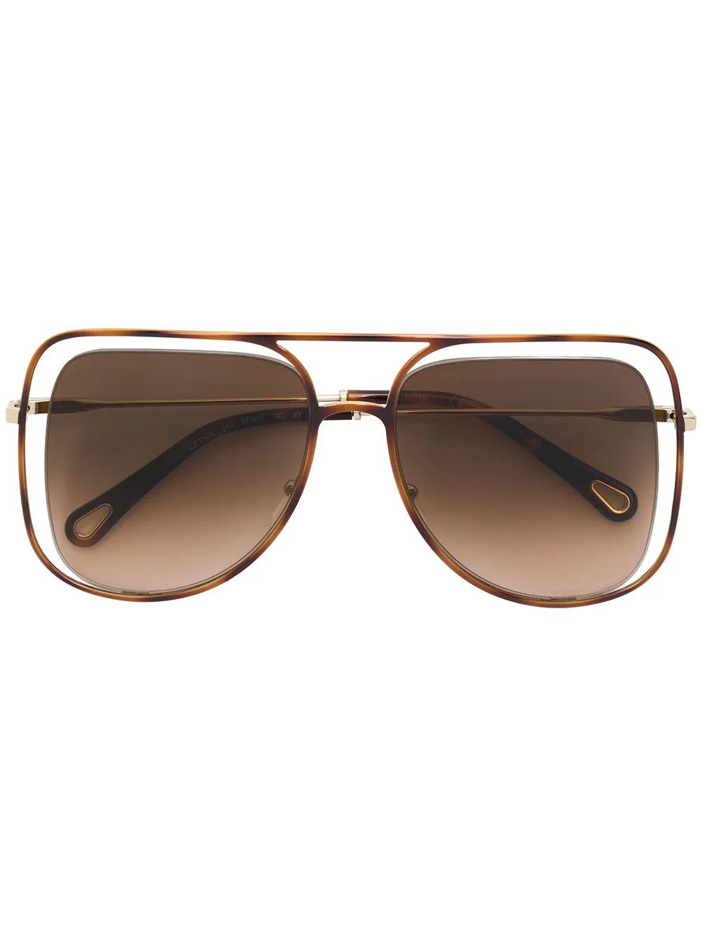 Chloé Eyewear Poppy sunglasses - Brown | FarFetch US