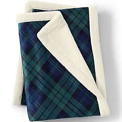 Sherpa Fleece Throw Blanket | Lands' End (US)